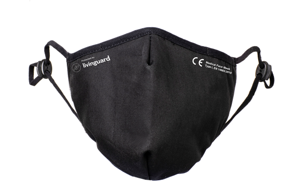 Munskydd Livinguard Pro Mask stl S svart